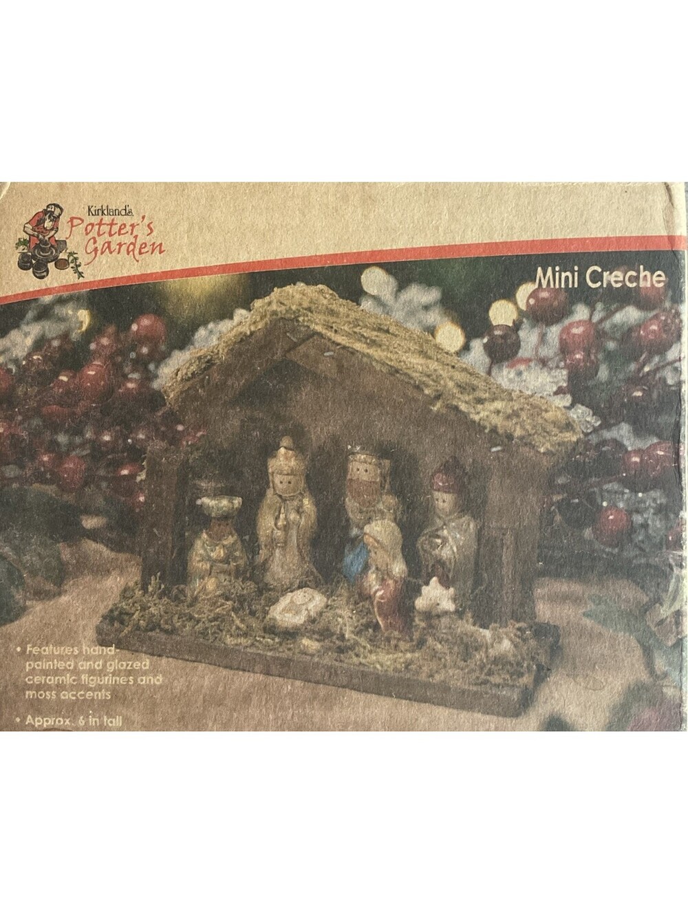 Kirkland's Potter's Garden Nativity Mini Creche Christmas Ceramic Hand Painted